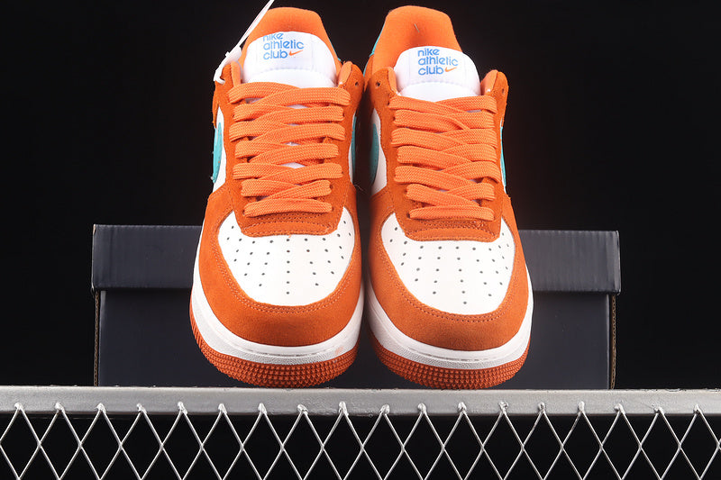 NikeMens Air Force 1 AF1 LV8 Athletic Club - Rush Orange Washed Teal