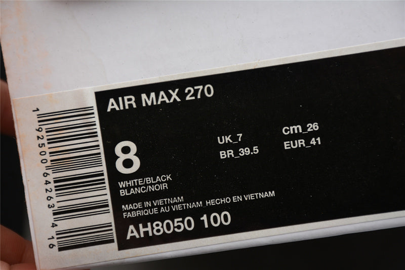 NikeMens Air Max 270 AM270 - White/Black