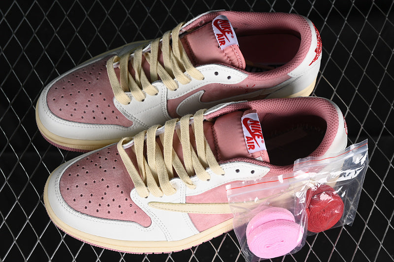 Travis Scott x Air Jordan 1 AJ1 Low - Shy Pink