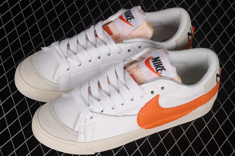 NikeMens Blazer Low 77 Jumbo - White/Orange