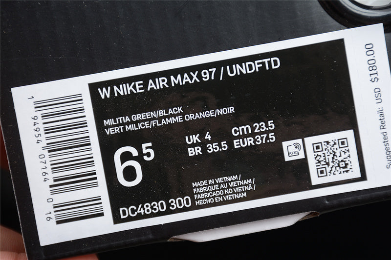 NikeUnisex Air Max 97 AM97 Undefeated - Olive Green