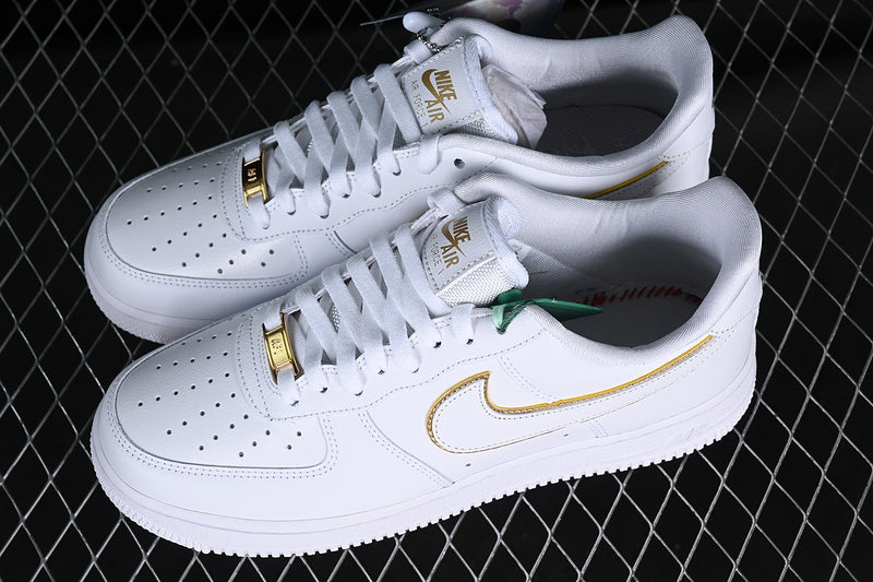 NikeMens Air Force 1 AF1 Low White Gold