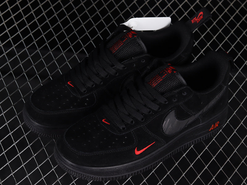 NikeMens Air Force 1 AF1 - Utility Crimson Black