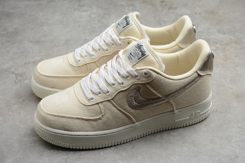 Stussy x Air Force 1 AF1 - Fossil Stone