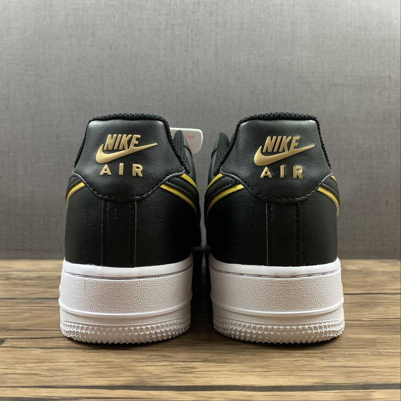 NikeMens Air Force 1 AF1 Double Swoosh - Metallic Black