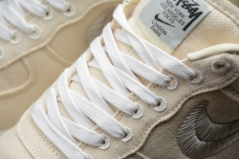 Stussy x Air Force 1 AF1 - Fossil Stone