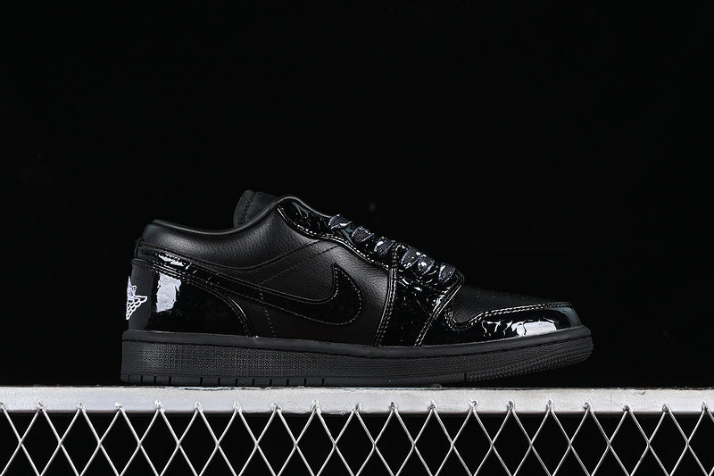 Air Jordan 1 AJ1 Low Patent Elephant - Black