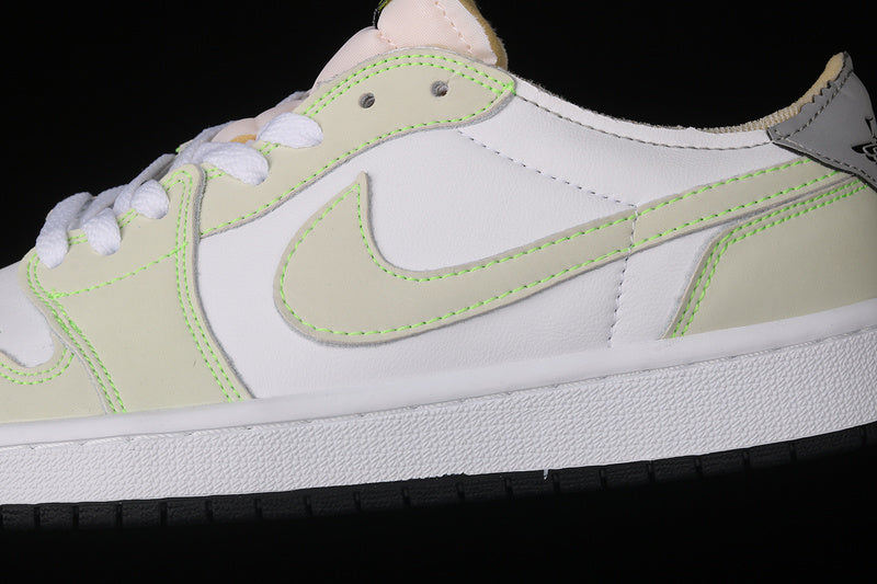 Air Jordan 1 AJ1 Retro Low - White Ghost/Green