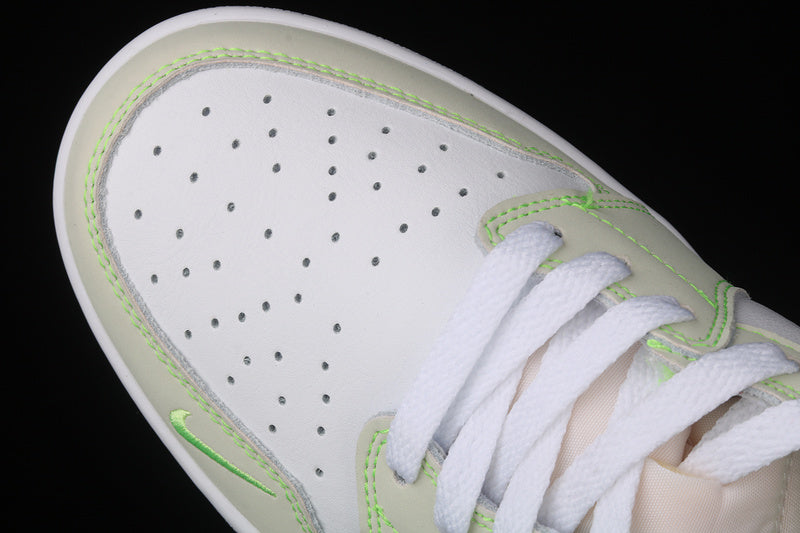 Air Jordan 1 AJ1 Retro Low - White Ghost/Green