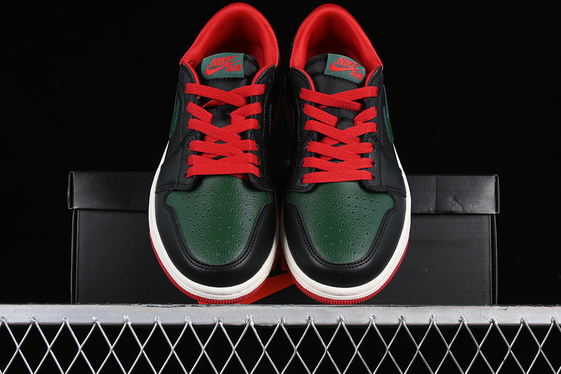 Air Jordan 1 AJ1 Low - Gorge Green/Varsity Red