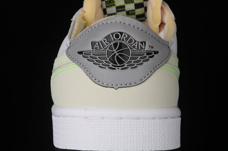 Air Jordan 1 AJ1 Retro Low - White Ghost/Green