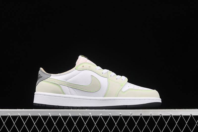 Air Jordan 1 AJ1 Retro Low - White Ghost/Green