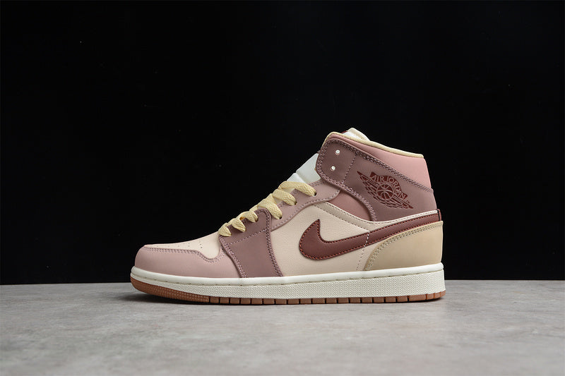 WMNS Air Jordan 1 AJ1 Mid - Pony Smoky Mauve
