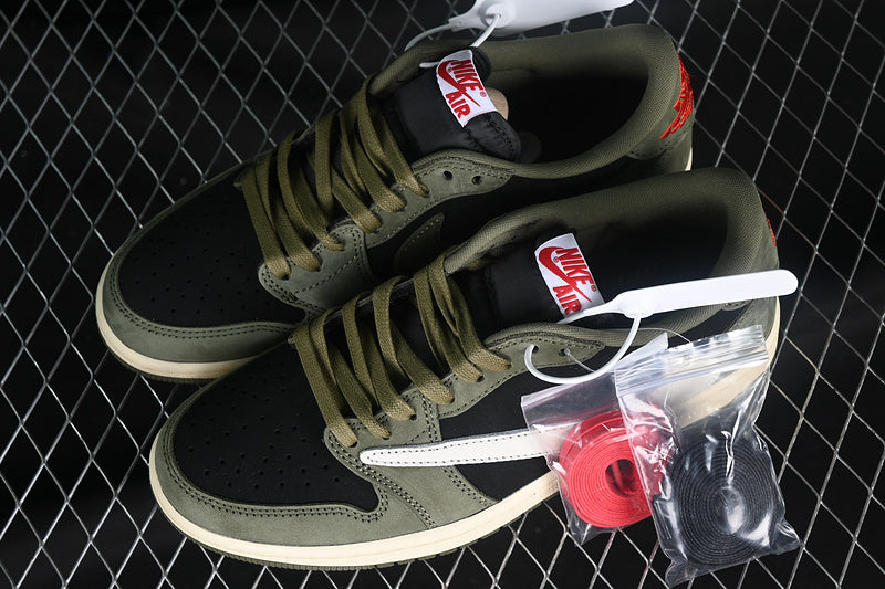 Air Jordan 1 AJ1 Low x Travis Scott - Black Olive