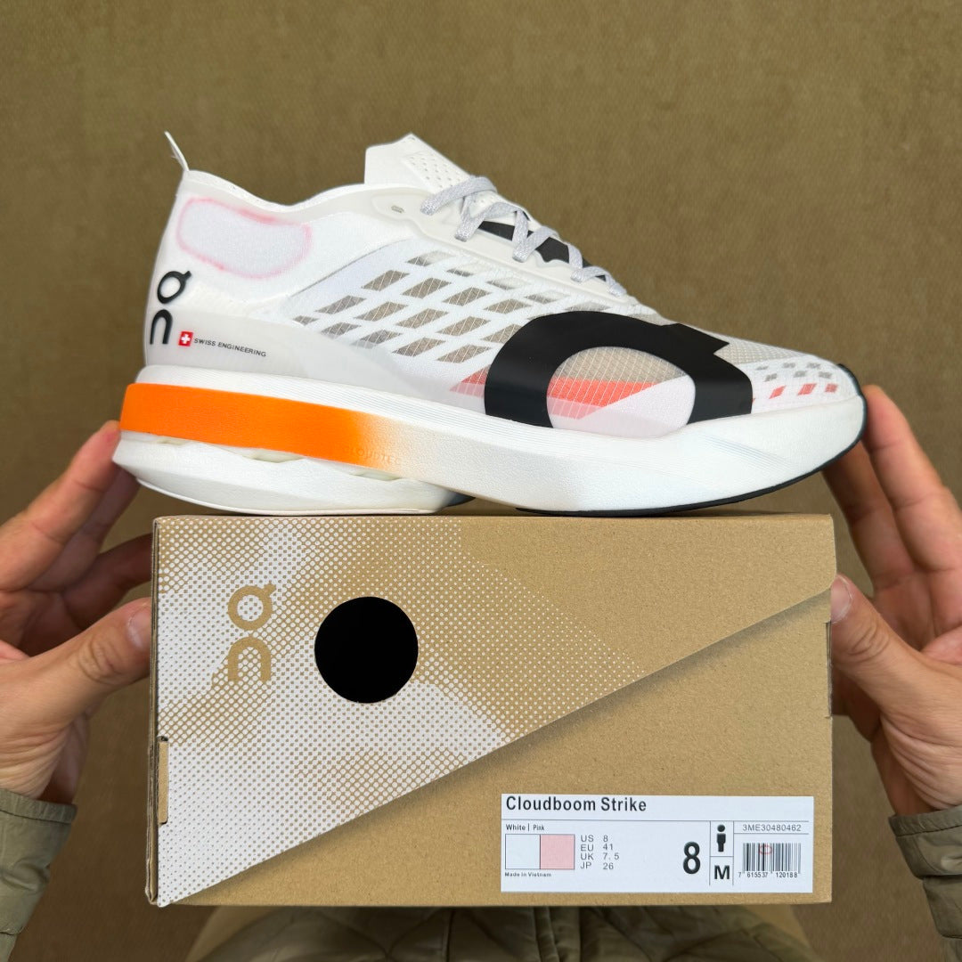OnRunning Cloudboom Strike - "White/Orange"
