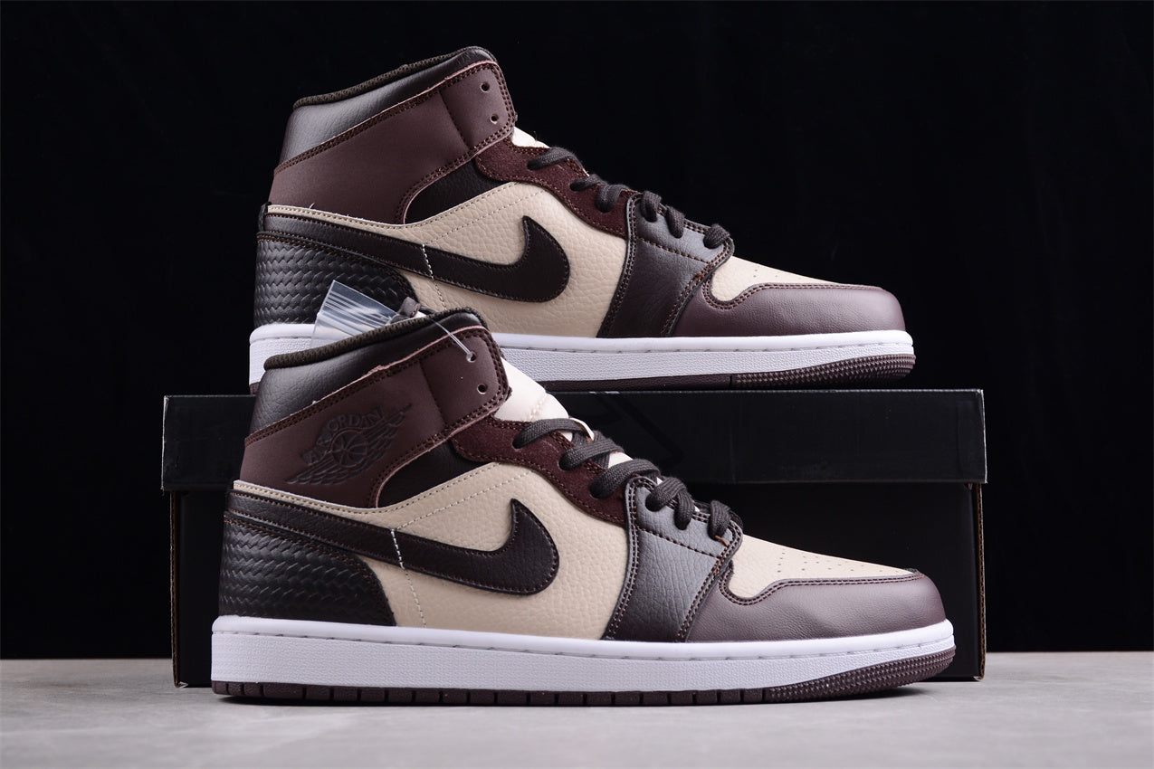 Air Jordan 1 AJ1 Mid YMCA Brown