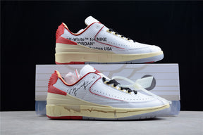 Air Jordan 2 AJ2 Low x Off-White - White/Red