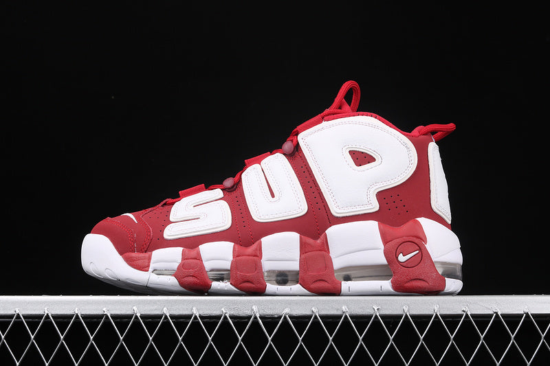 NikeMens Supreme x Air More Uptempo - Red