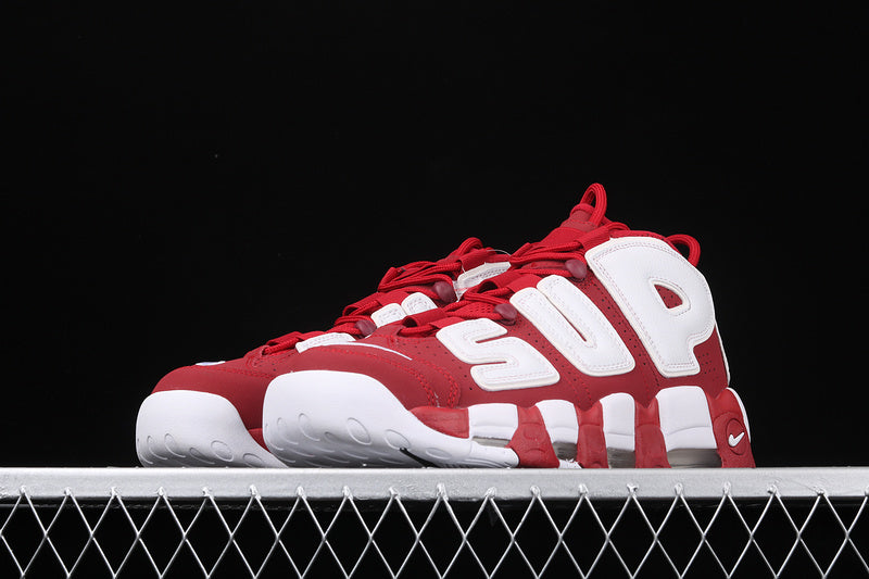 NikeMens Supreme x Air More Uptempo - Red