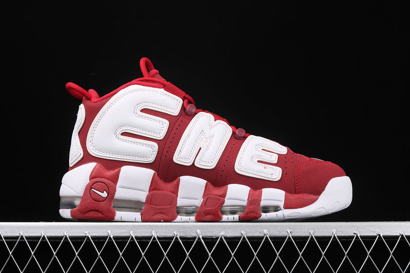 NikeMens Supreme x Air More Uptempo - Red