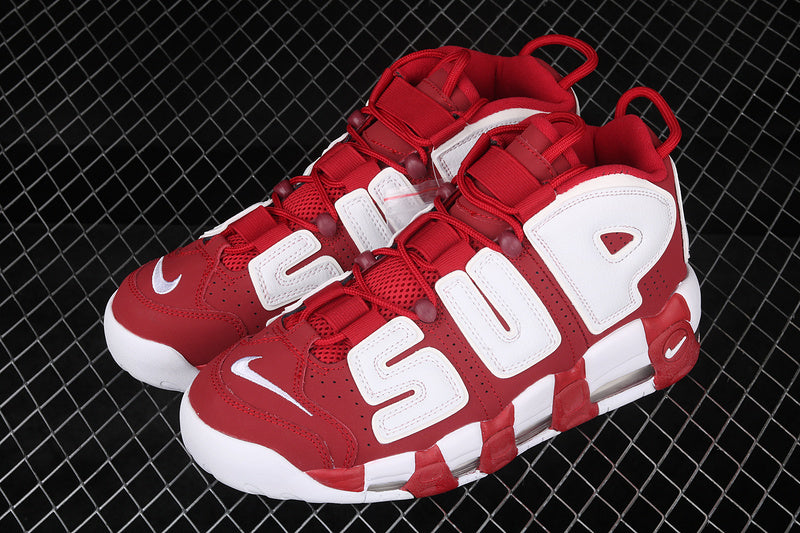 NikeMens Supreme x Air More Uptempo - Red