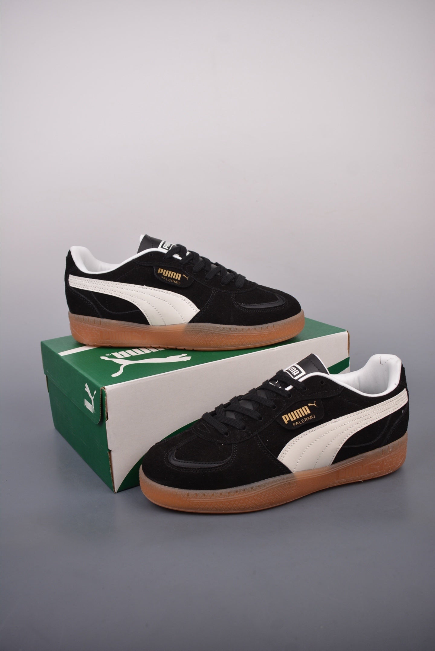 PumaUnisex Palermo Leather - "Black Feather/Grey Gum"