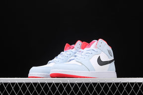 WMNS Air Jordan 1 AJ1 Mid - Half Blue Polka Dot