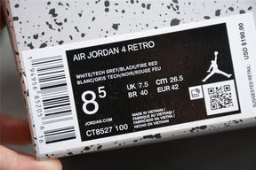 WMNS Air Jordan 4 AJ4 Retro - White Oreo
