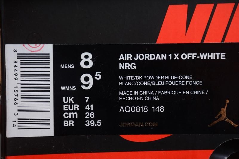 WMNS Off White x Air Jordan 1 AJ1 Retro High OG - UNC