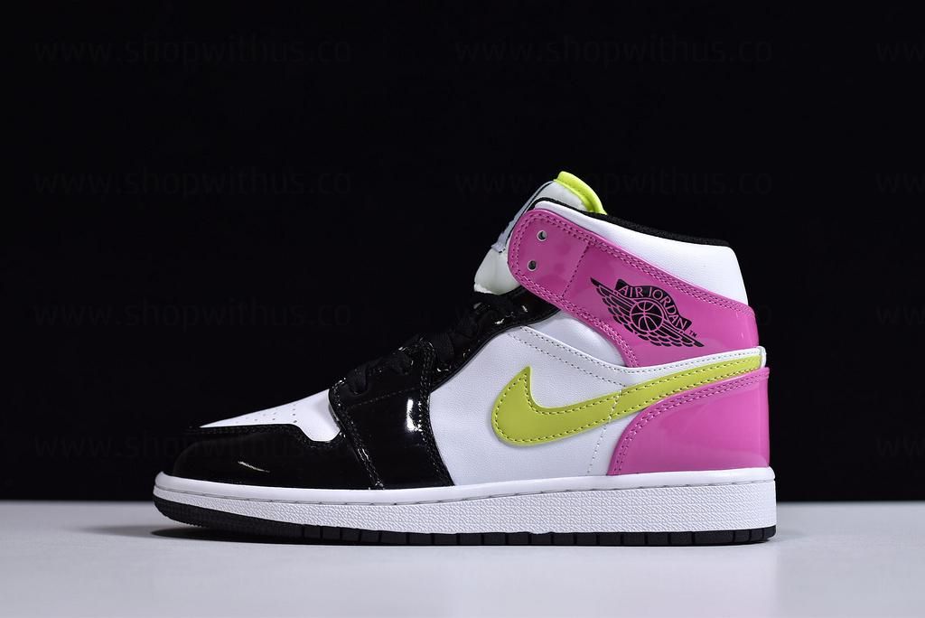 Air Jordan 1 AJ1 Mid SE - Cyber/Active Fuchsia