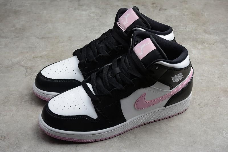 Aj1 pink and black best sale