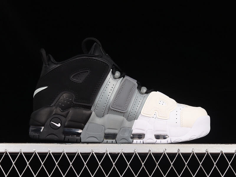 NikeUnisex Air UpTempo Low - Black Grey White
