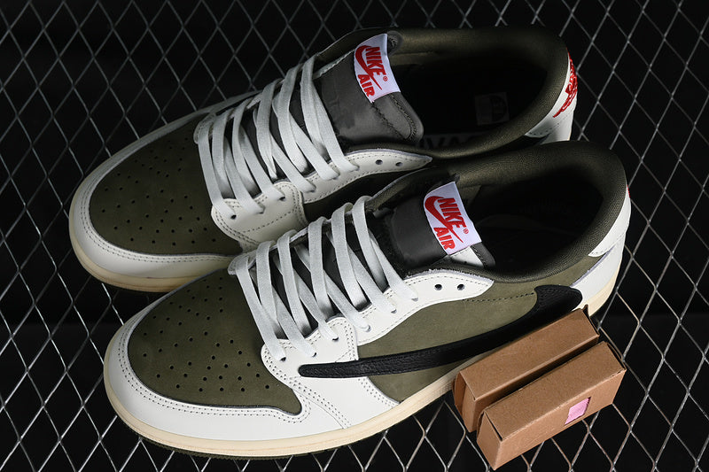 Travis Scott x Air Jordan 1 AJ1 Low  - Medium Olive