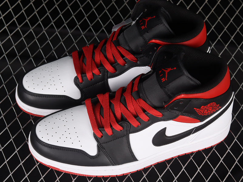 Air Jordan 1 AJ 1 Mid - Gym Red Black