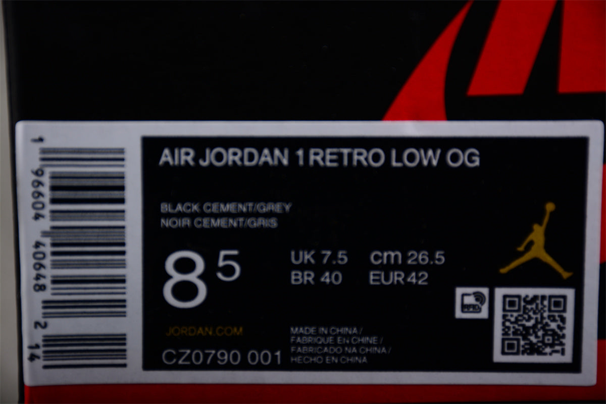 WMNS Air Jordan 1 AJ1 Low - Black Cement