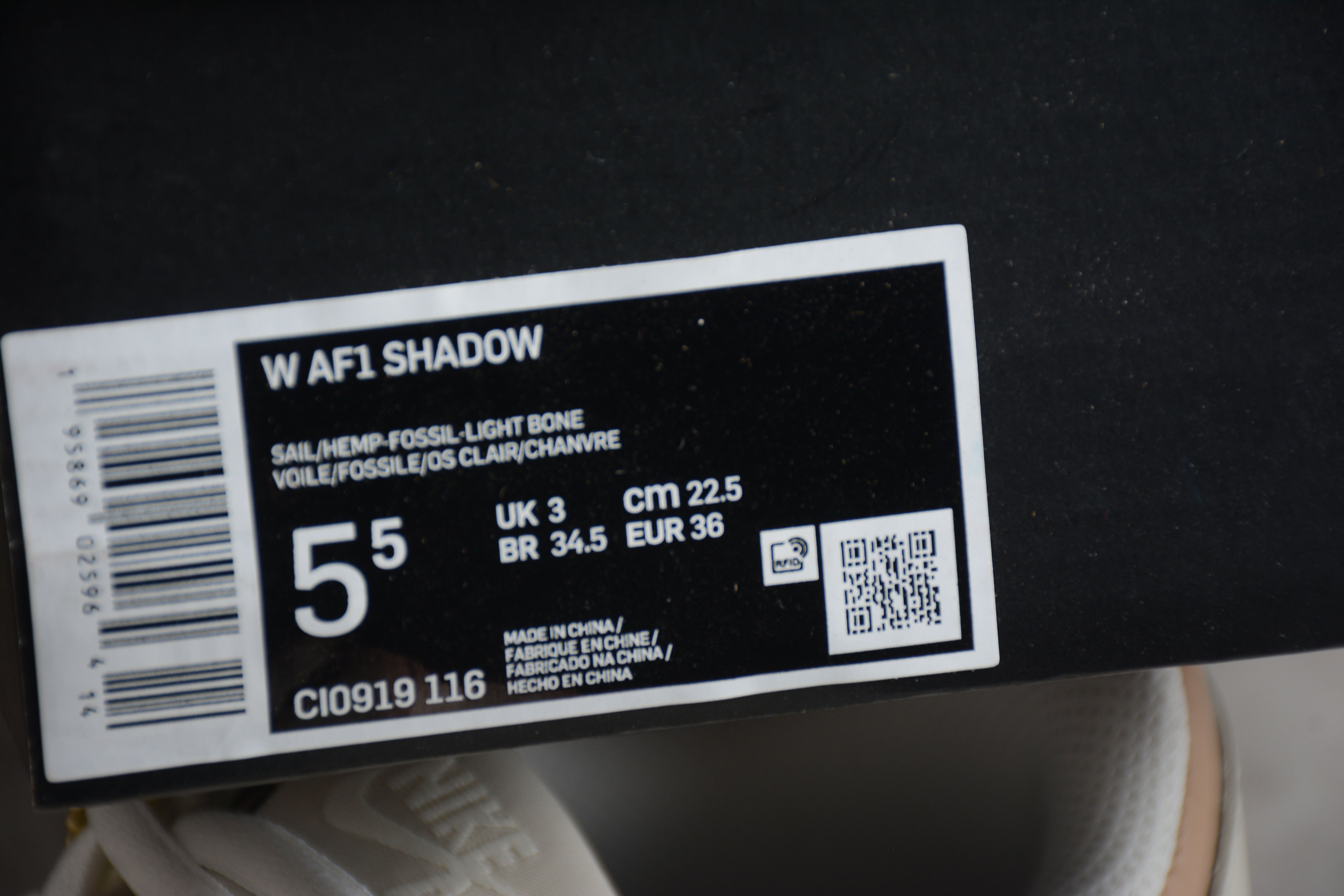 NikeWMNS Air Force 1 AF1 Low shadow - Light Bone