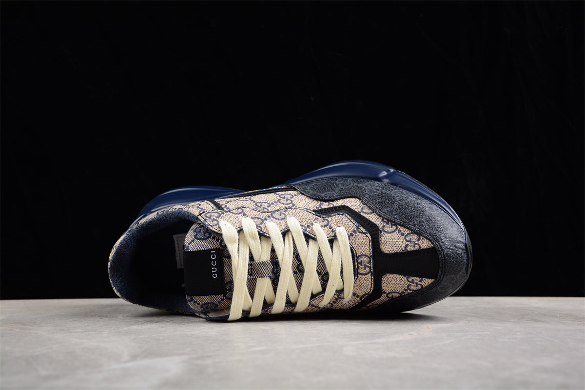 GucciMens Rhyton Vintage Trainer - Navy Blue