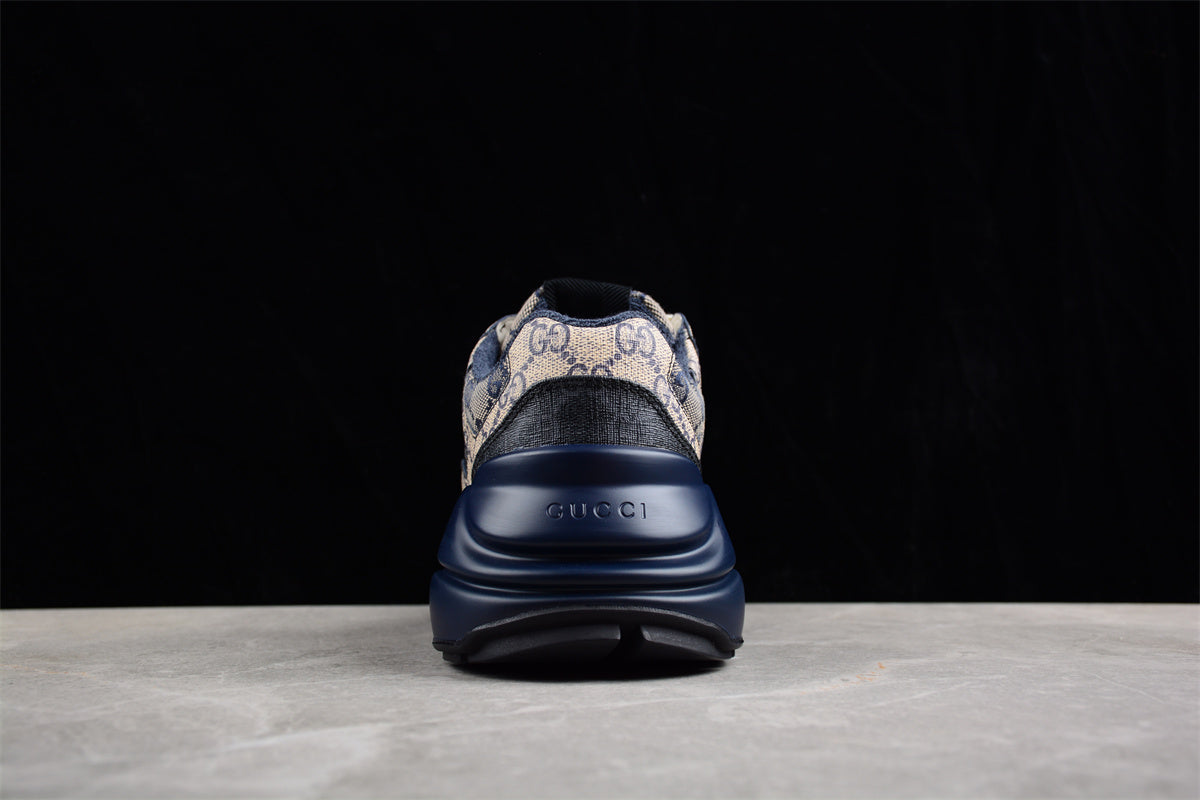 GucciMens Rhyton Vintage Trainer - Navy Blue