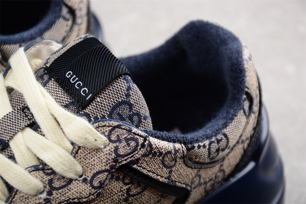 GucciMens Rhyton Vintage Trainer - Navy Blue