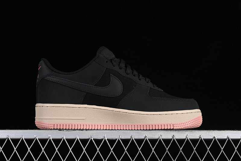 NikeUnisex Air Force 1 AF1 Low '07 - Black Red Stardust