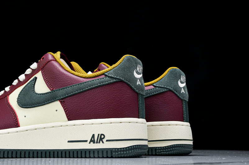 NikeMens Air Force 1 AF1 Low - Dark Team Red/Vintage Green