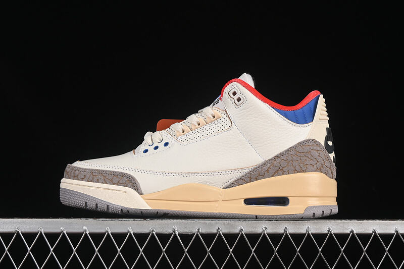 Air Jordan 3 AJ3 Retro - White Blue Brown