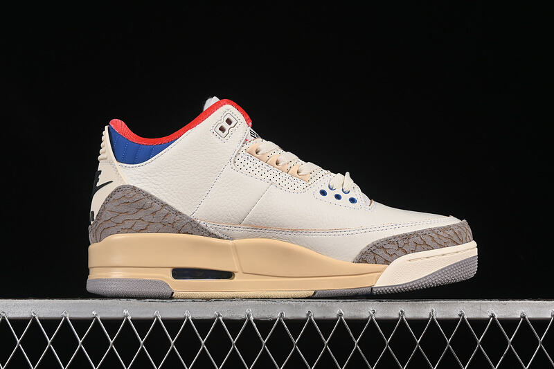 Air Jordan 3 AJ3 Retro - White Blue Brown