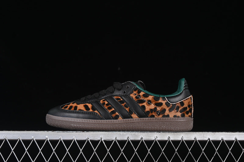 adidasUnisex Samba OG - Black Green Leopard