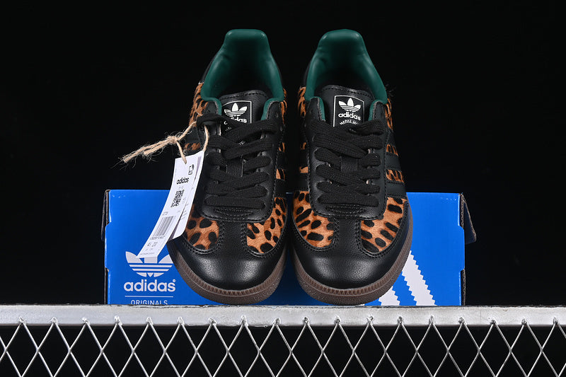 adidasUnisex Samba OG - Black Green Leopard