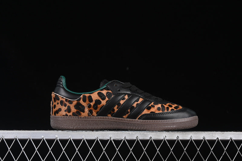 adidasUnisex Samba OG - Black Green Leopard