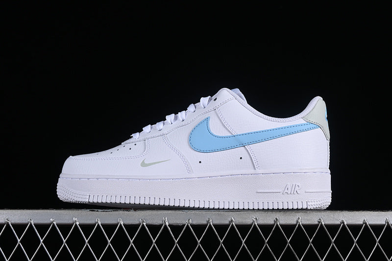 NikeMens Air Force 1 AF1 Low Mini Swoosh - Light Armory Blue