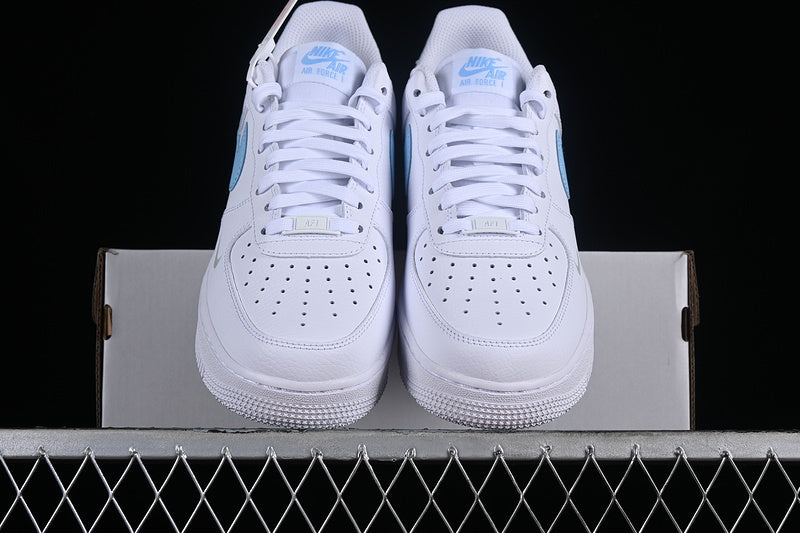 NikeMens Air Force 1 AF1 Low Mini Swoosh - Light Armory Blue