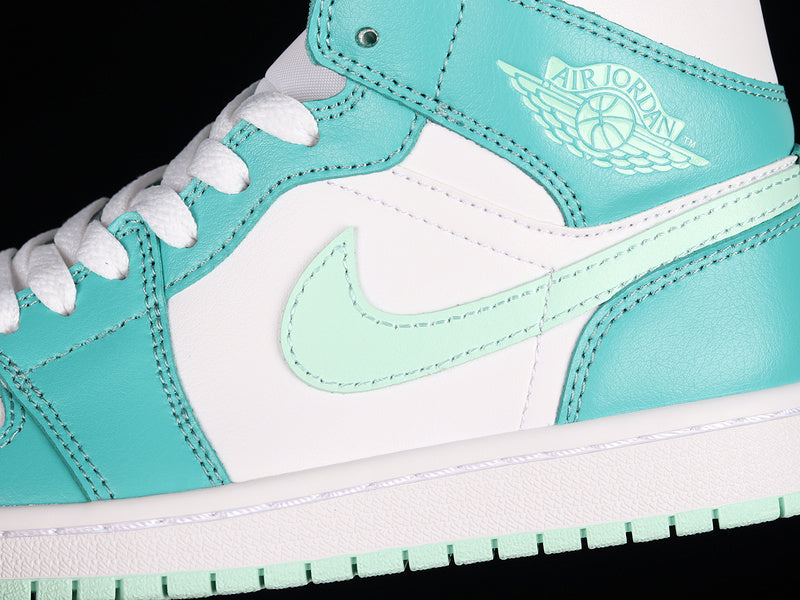 NEW Air Jordan 1 Mid Marine Green Washed high quality Teal