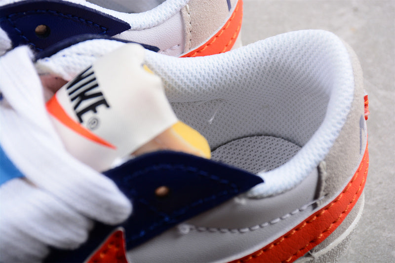 NikeMens Blazer Low 77 Jumbo - Deep Royal/Safety Orange